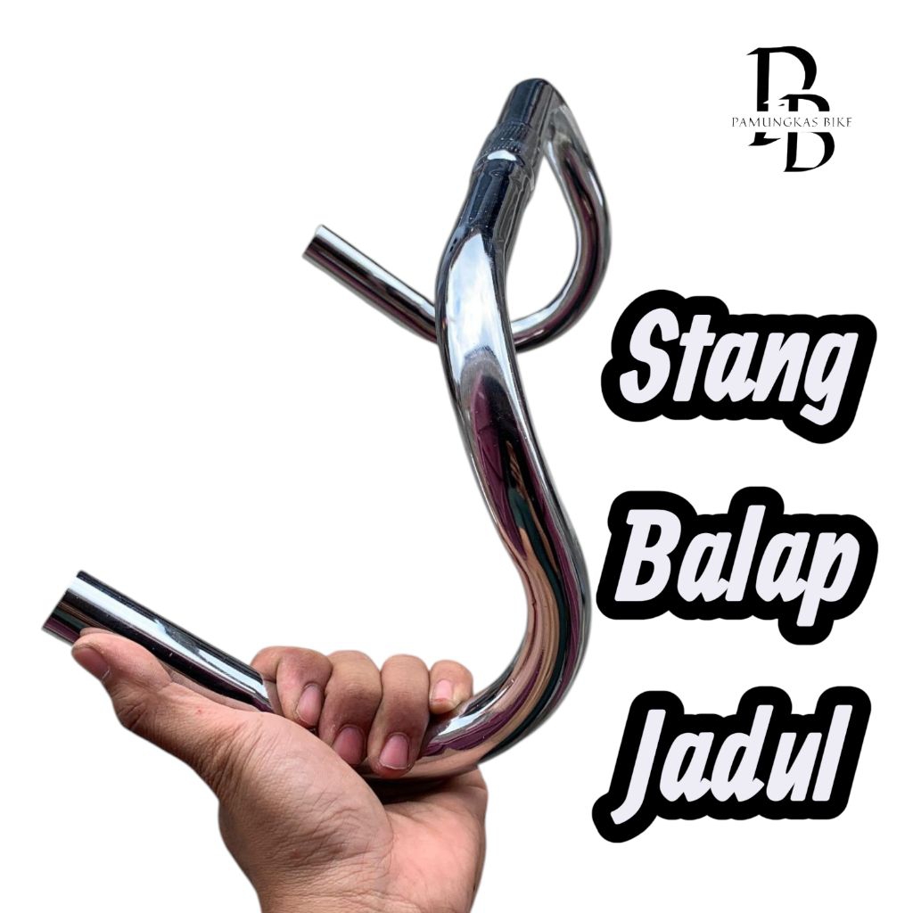 Stang Setang Sepeda Balap Jadul Drobar Besi Stell uk 35 cm krom
