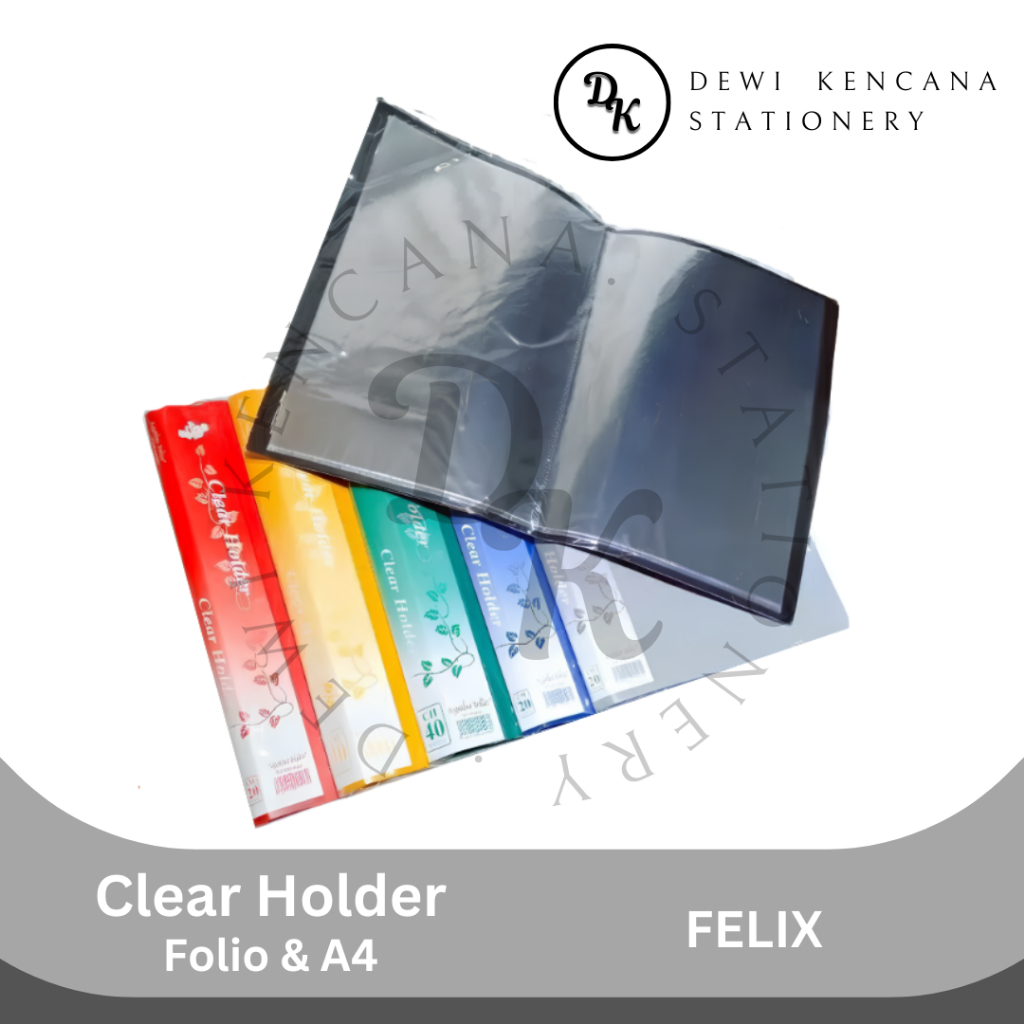 

Clear Holder/Map Plastik isi 100 Lembar F4/A4 Felix