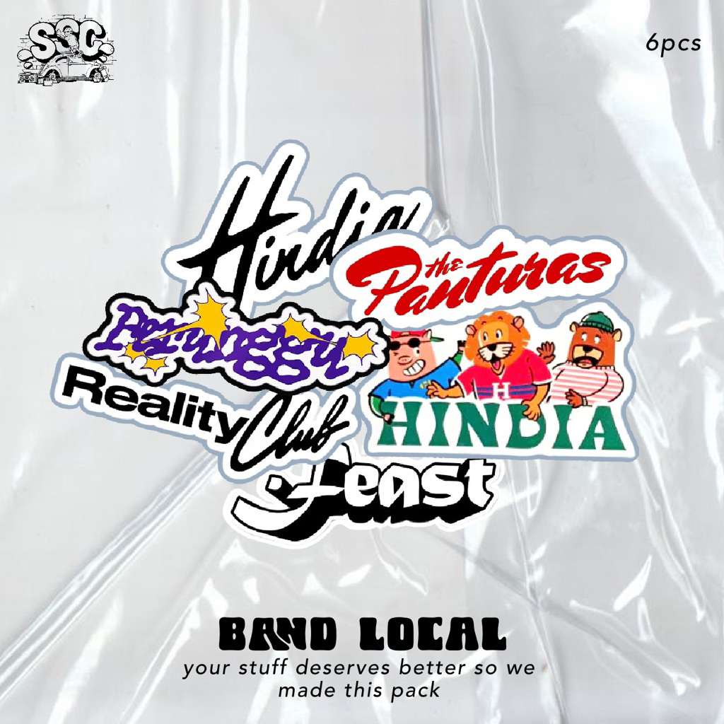 

band local sticker pack 6 pcs// perunggu sticker hindia feast aesthetic pack sticker