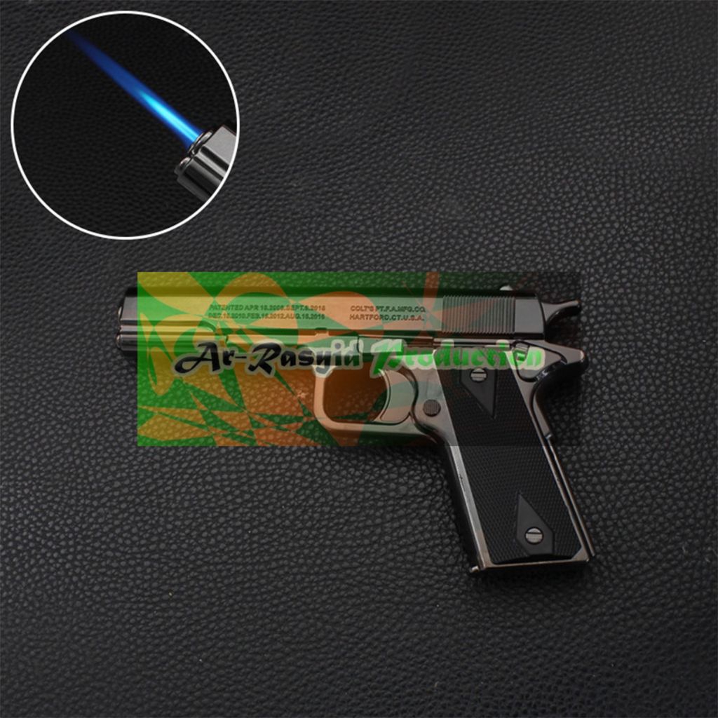 Korek Api Las Gas Pistol Metal Plastic M-1911 Q-706 4346