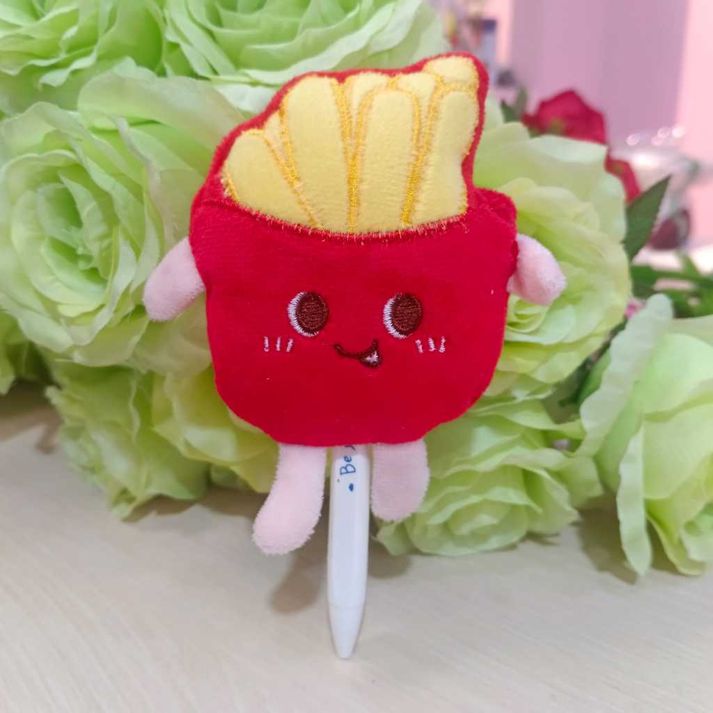 

Pink Ocean Pulpen Pena Boneka Fries Fun French Fries Doll Pen