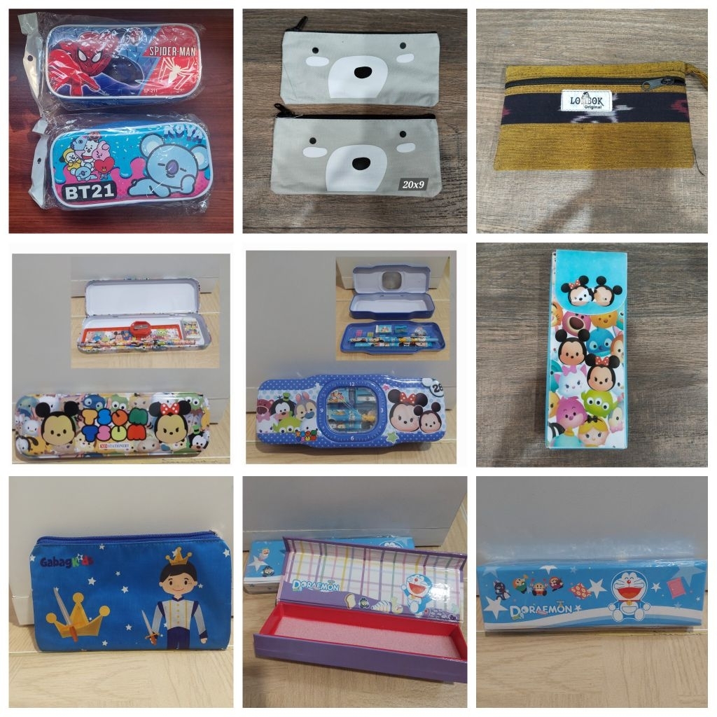 

ATK - TEMPAT STATIONERY ALAT TULIS DISNEY TSUM TSUM TEMPAT PENSIL DUSGRIP PENCIL CASE LOMBOK GABAG SPIDERMAN BT21 DORAEMON