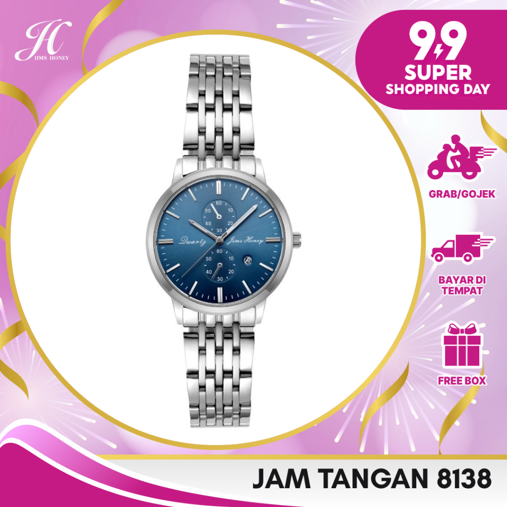 JAM TANGAN PRIA WANITA ANALOG JIMS HONEY 8138 QUARTZ