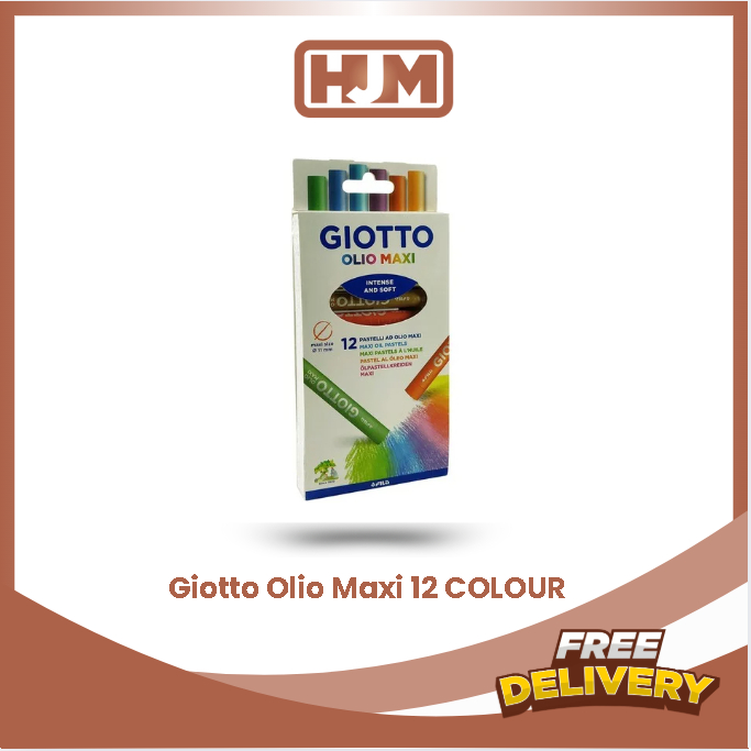 

Giotto Oil Crayon / Oil Pastel Olio Maxi 12 Warna - Ukuran Besar, Warna Cerah, Anti Pudar