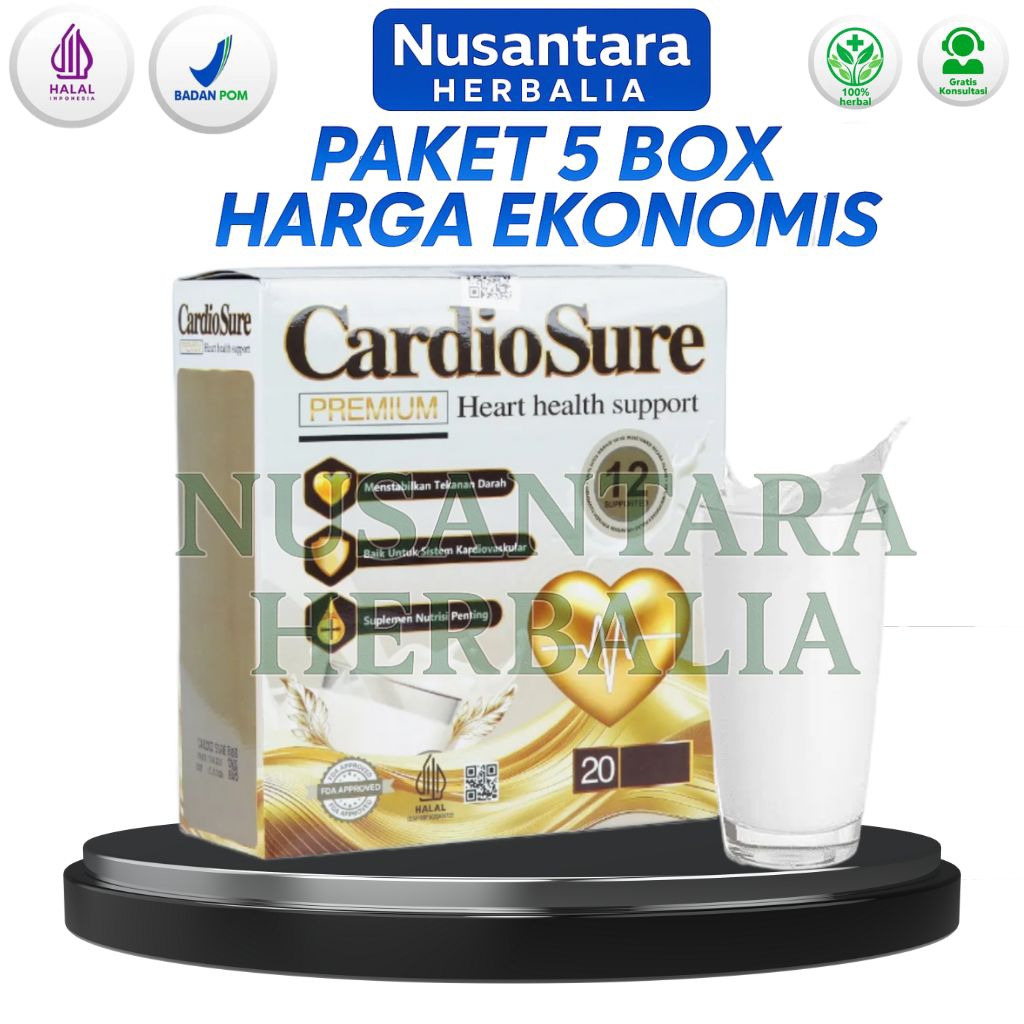 

Cardiosure Asli 100% Original 5 Box – Susu Bubuk Kesehatan Jantung, Kolesterol & Nutrisi Harian