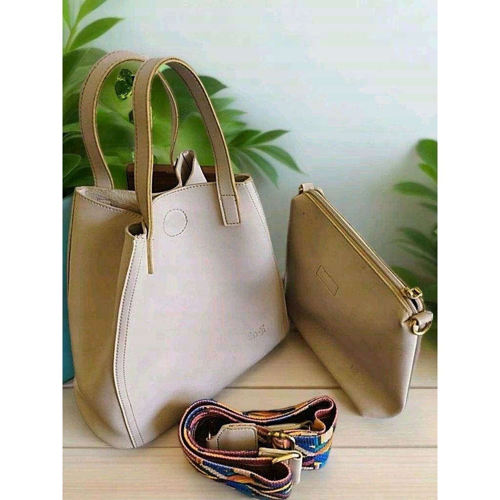 Sling bag hand bag light grey Enji prleloved