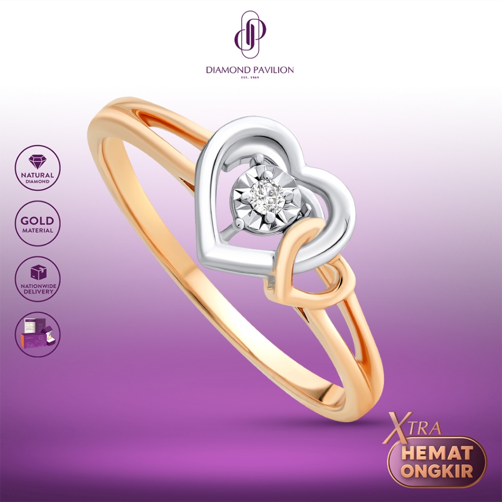 Diamond Pavilion Cincin Emas Batu Berlian Evolia Ring