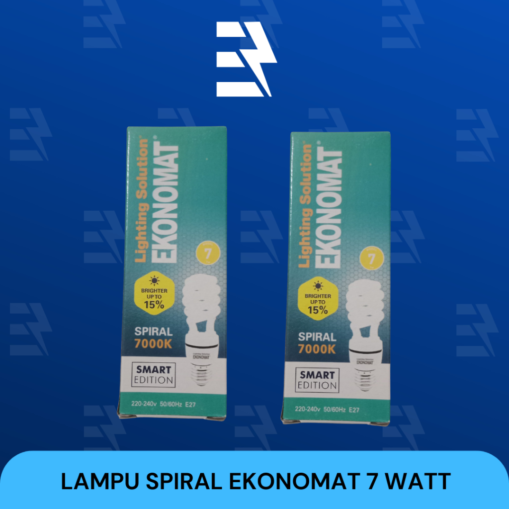 EKONOMAT SPIRAL SMART EDITION LAMPU PLC 7W / 7 WATT CAHAYA PUTIH / COOL DAYLIGHT