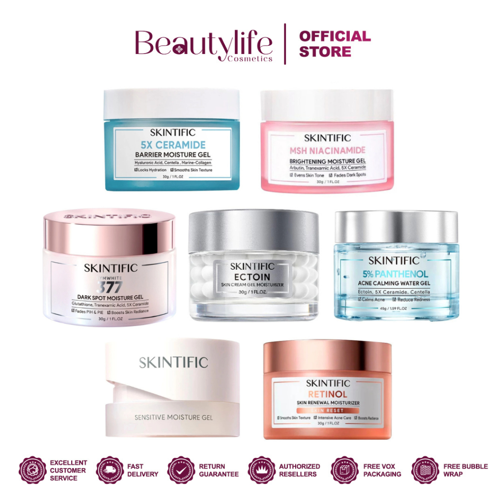 SKINTIFIC Moisturizer | 5X Ceramide | MSH Niacinamide | Retinol Skin Renewal | Sensitive Moisture Ge