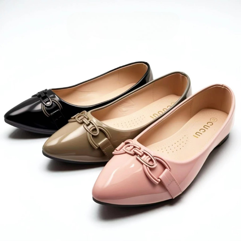 Sepatu Flat Shoes Sepatu Kantor Cantik Sepatu Kerja Formal Flatshoes Soft Jelly Mary Janes Slip On M