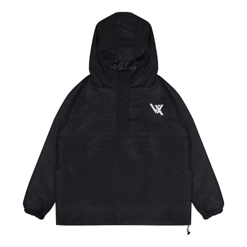 Cagoule Jacket Black Myles Viniks / Jaket Anorak / Jaket Mendaki Gunung Pria Anti Air