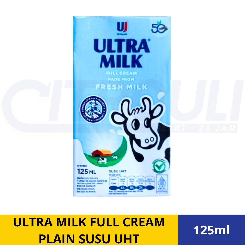 

ULTRA MILK FULL CREAM PLAIN SUSU UHT 125ml