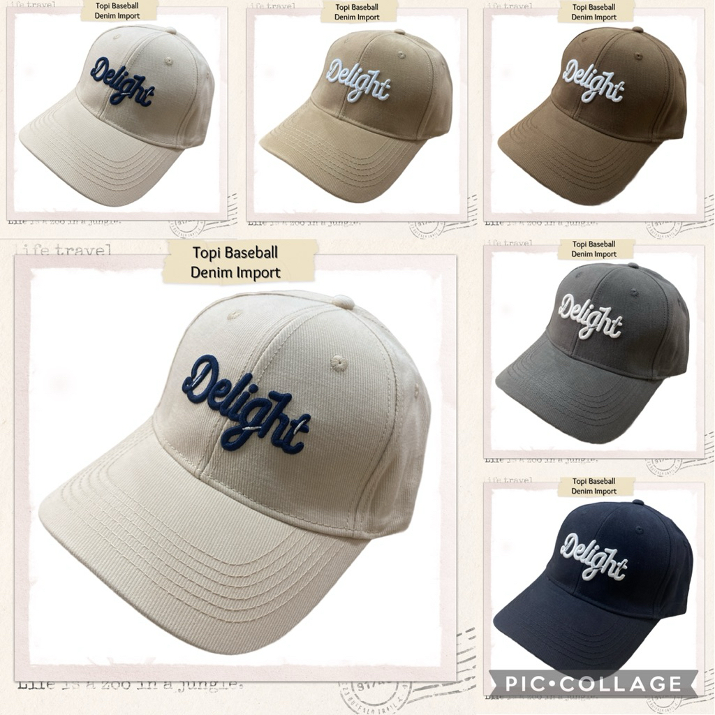 Topi Baseball Dewasa Denim Import DELIGHT