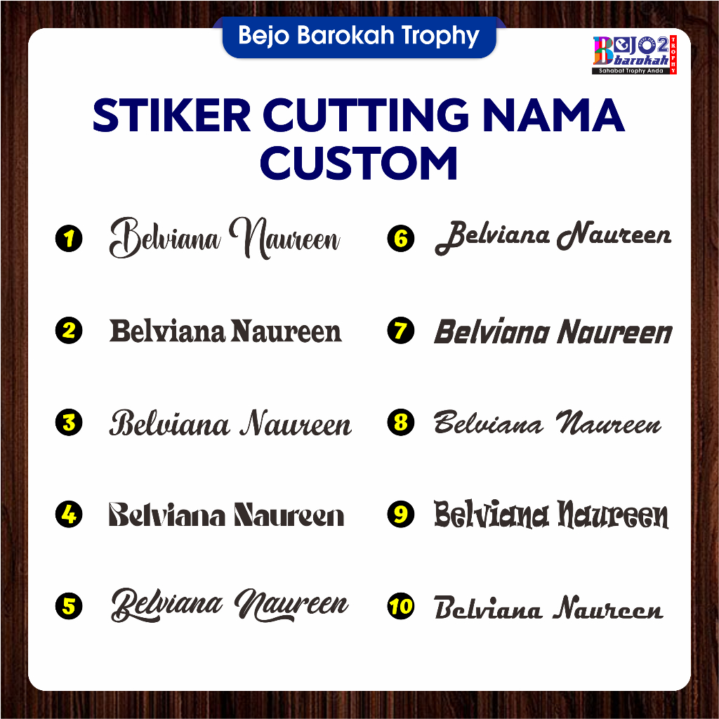 

STIKER NAMA CUSTOM / STIKER CUTTING / STIKER HOLOGRAM