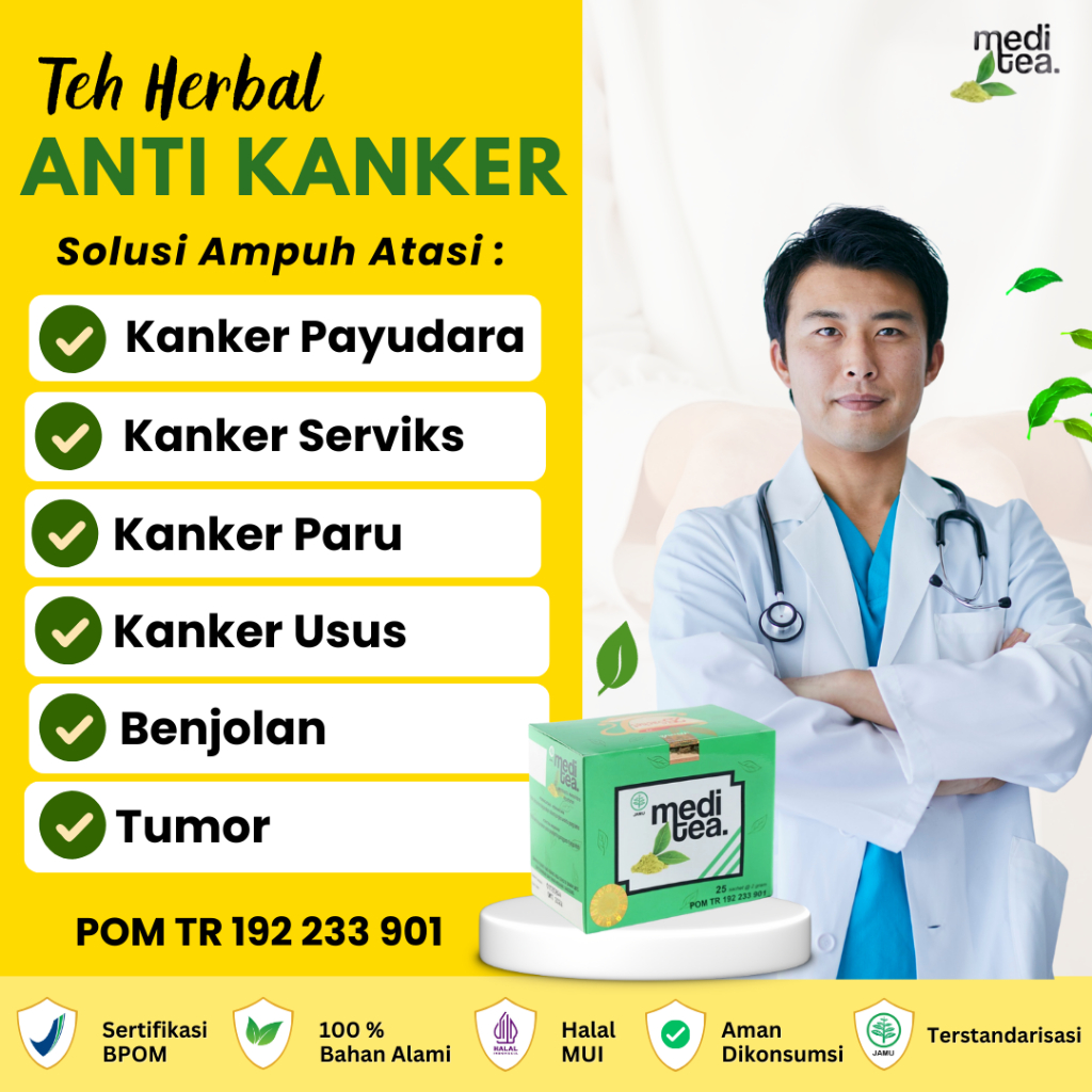 

Medita Teh Hijau Herbal - Obat Herbal Anti Kanker Payudara Serviks Benjolan Tumor