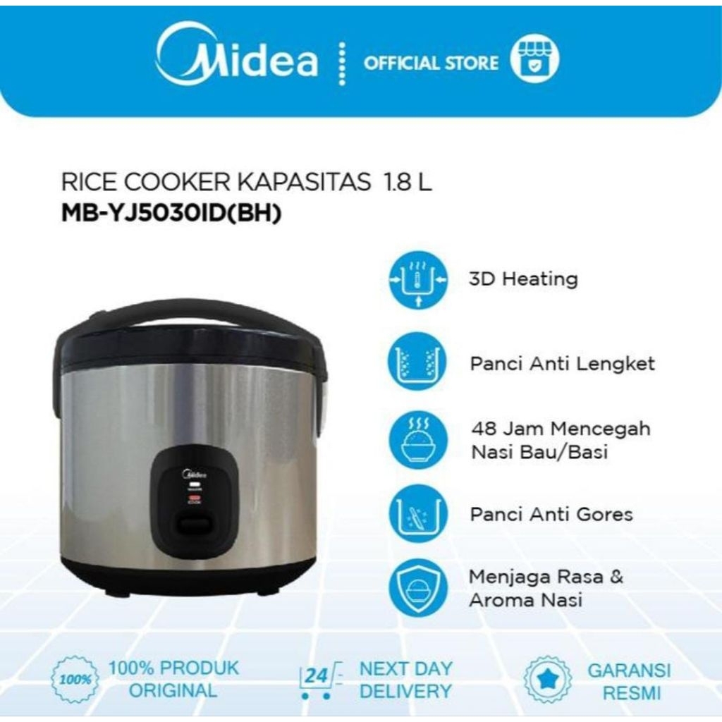 RICE COOKER MIDEA 1.8LITER MB-YJ5030ID RICE COOKER MIDEA