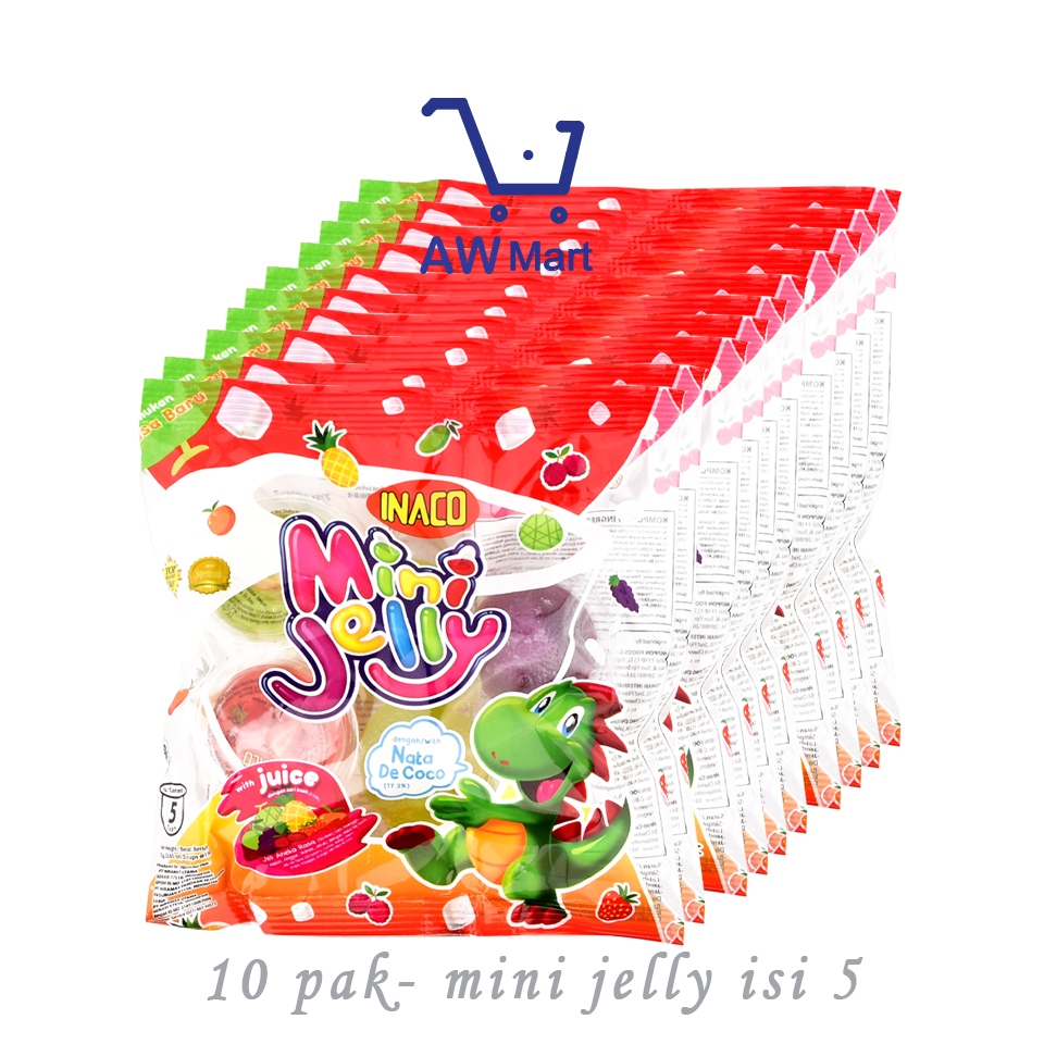 

10 PAK MINI JELLY - ISI 5 - 10 PAK INACO MINI JELLY ISI 5 CUP NATA DE COCO