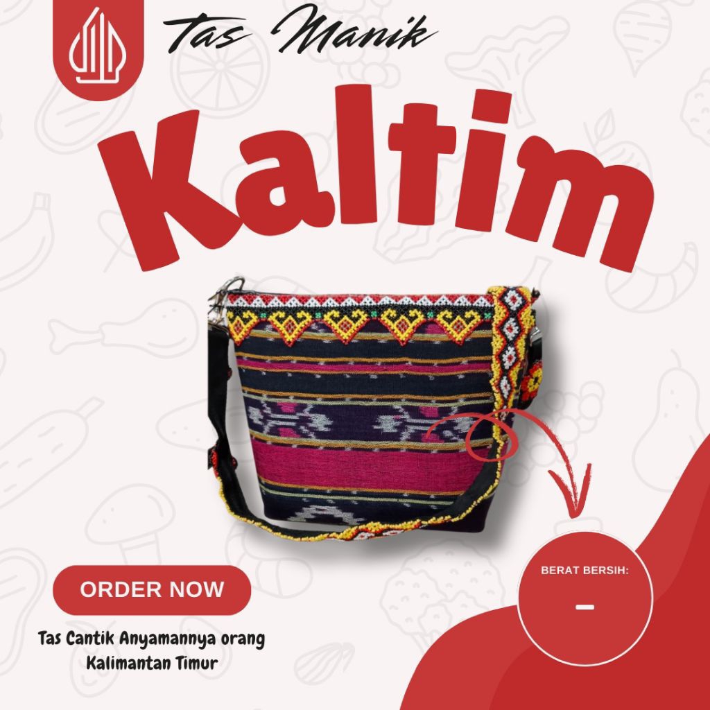 Tas Manik Etnik Dayak Kalimantan Timur – Handmade Anyaman Unik