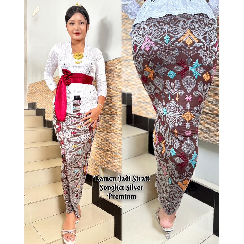 rok songket bordir strait benang emas