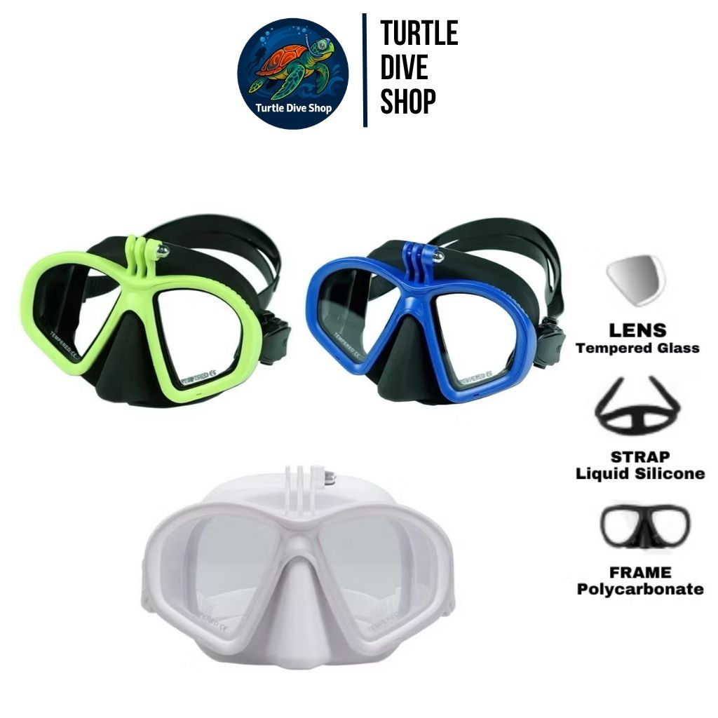 Kacamata Selam Mask Meo Hunter With Mount Cam Color kacamata selam anti kabut kacamata snorkeling ka