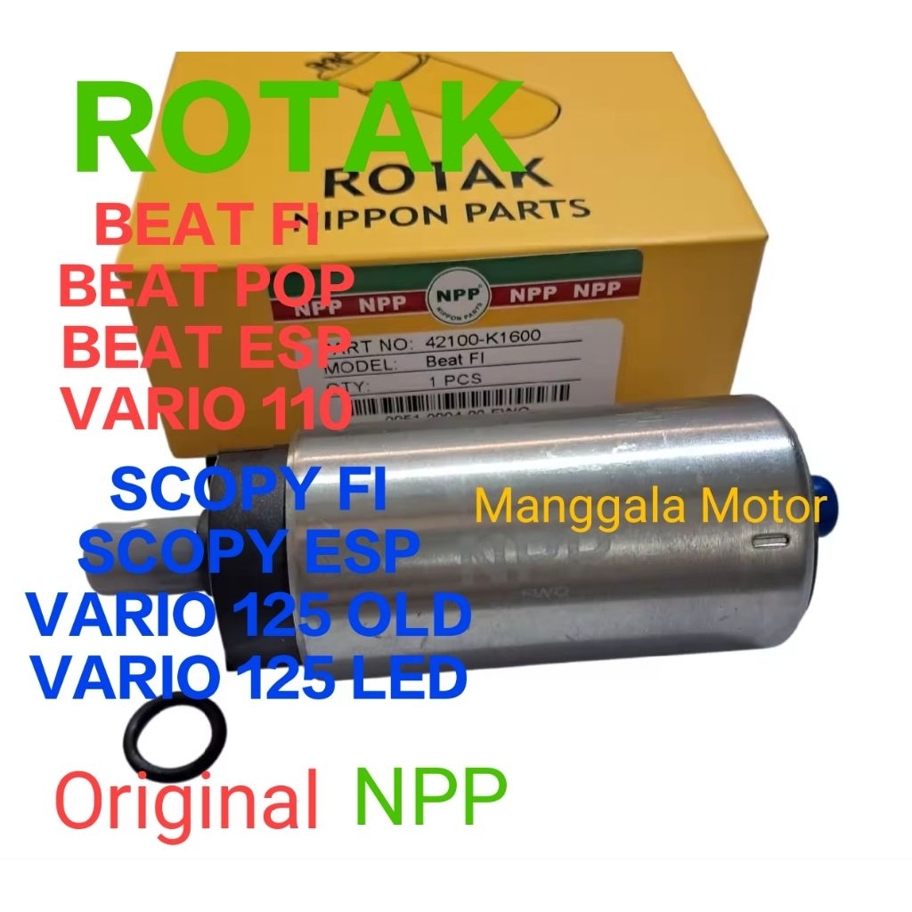 ROTAK  BEAT FI,BEAT POP, BEAT ESP, SCOPY FI, SCOPY ESP, SPACY FI, VARIO 125 OLD,VARIO 125 LED, VARIO