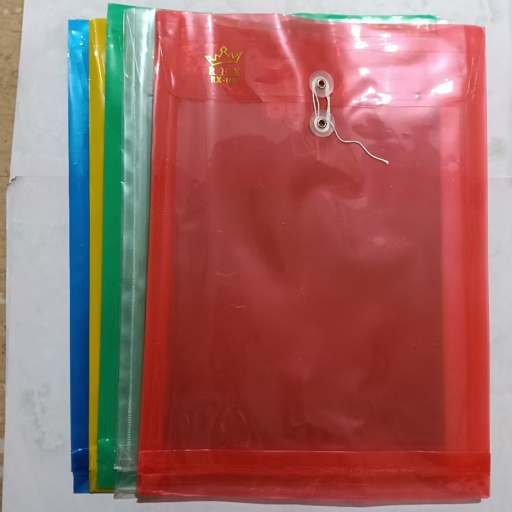 

12 PCS MAP PLASTIK TALI || MAP PLASTIK UKURAN FOLIO F4 REX