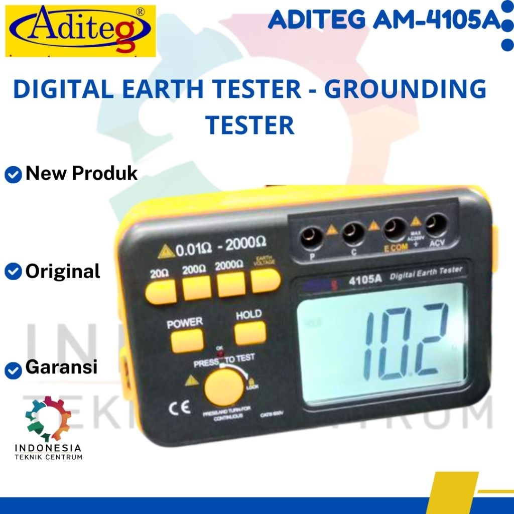 Aditeg 4105A Digital Earth Tester - grounding tester
