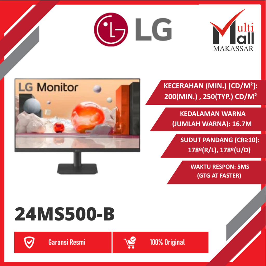 MONITOR LG LED IPS24MS500*