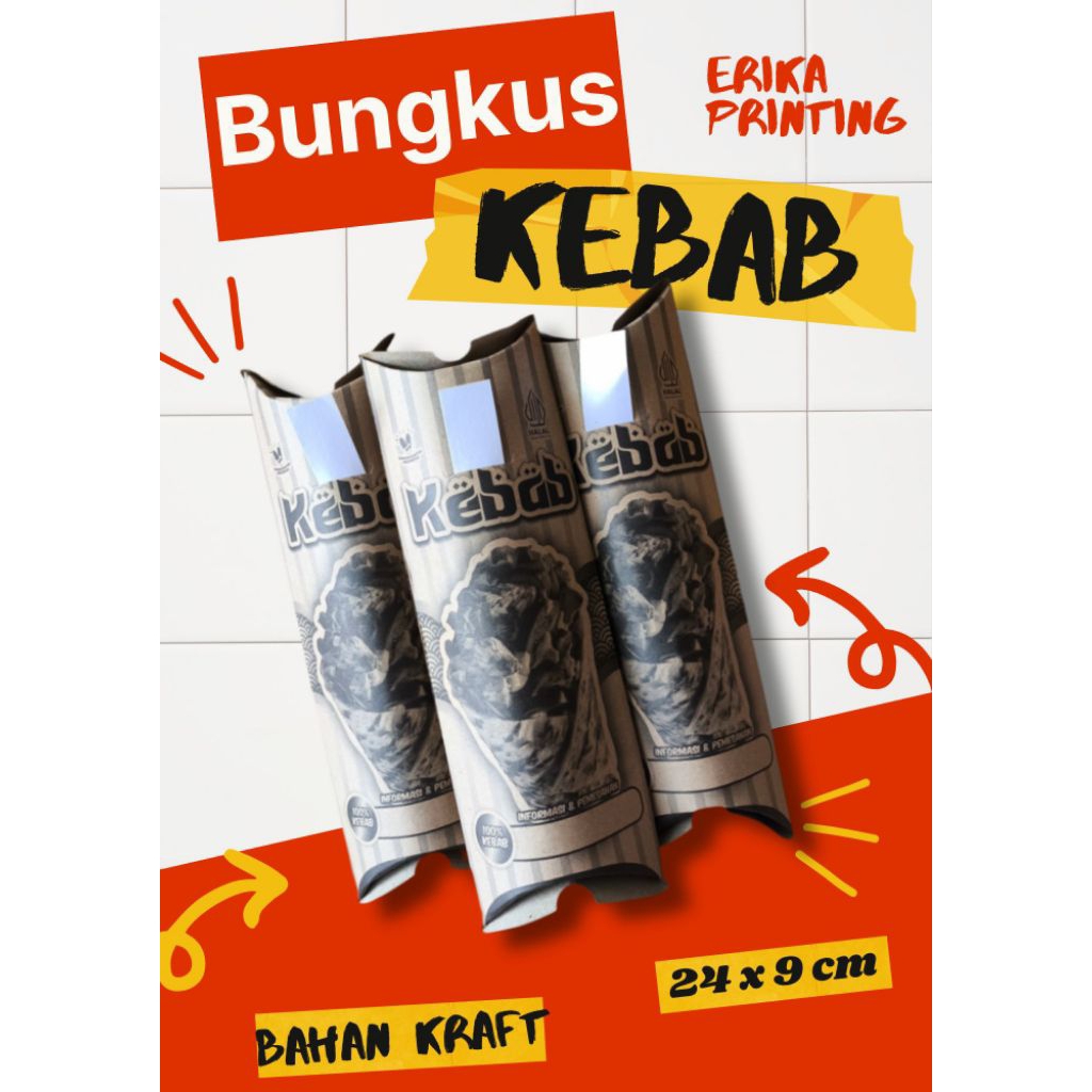 

PROMO KEMASAN KEBAB, BUNGKUS KEBAB, DUS KEBAB TARIKAN ISI 200 PCS UKURAN 24 X 9 CM BAHAN KRAFT