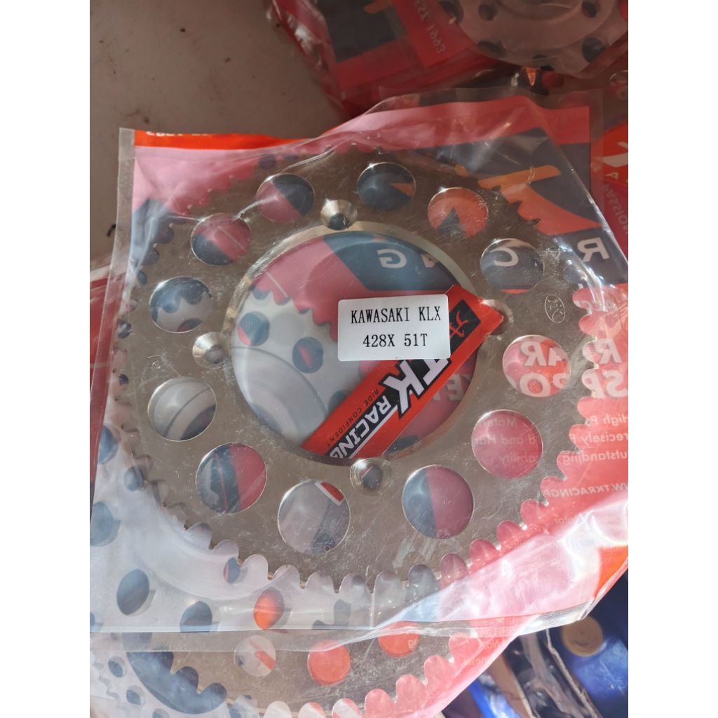 GIR TK KLX140 KLX150 428H SILVER GIR BELAKANG KLX 150