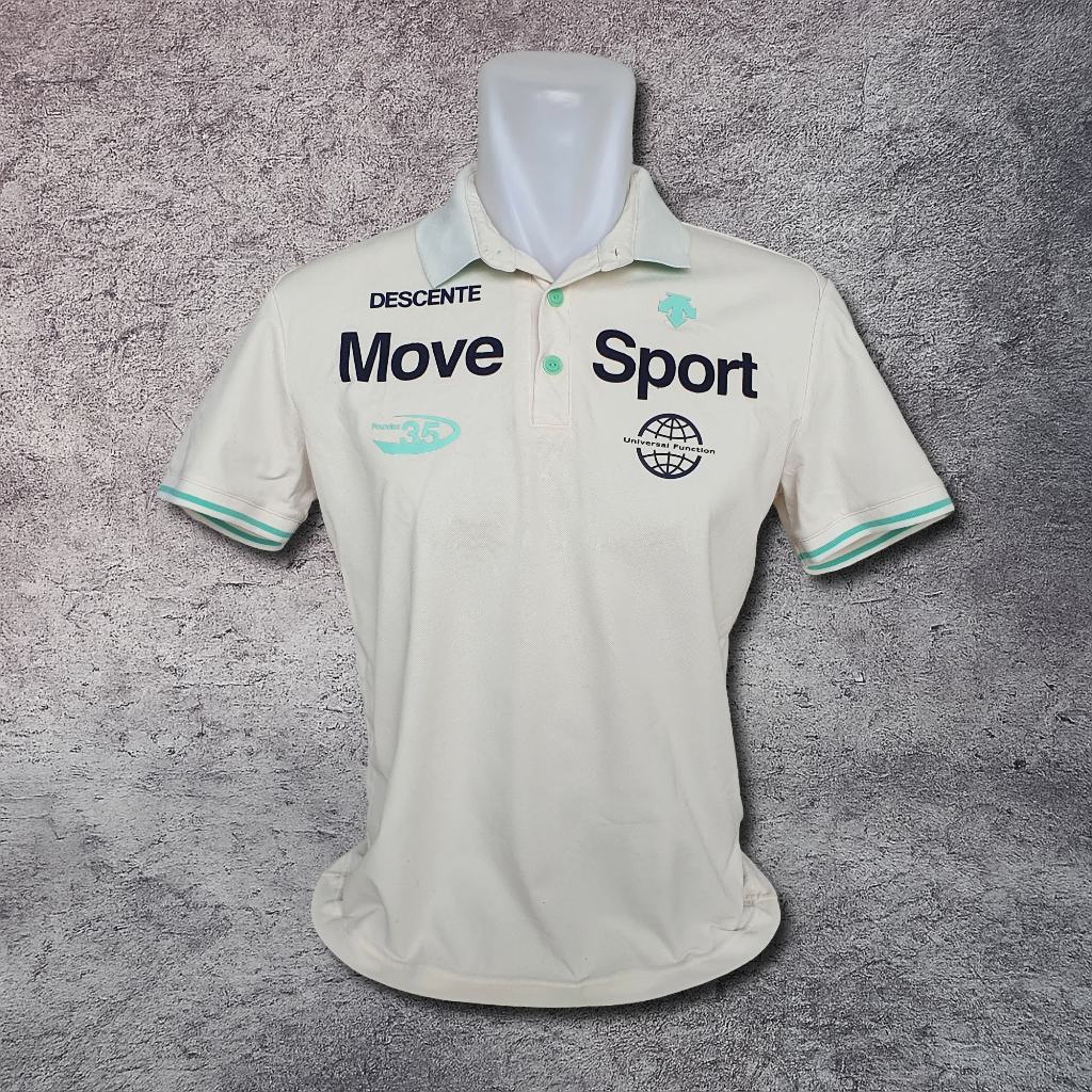 Baju Kaos Polo DESCENTE - Size S sd M / Lebar Dada 51 cm - Original - Second