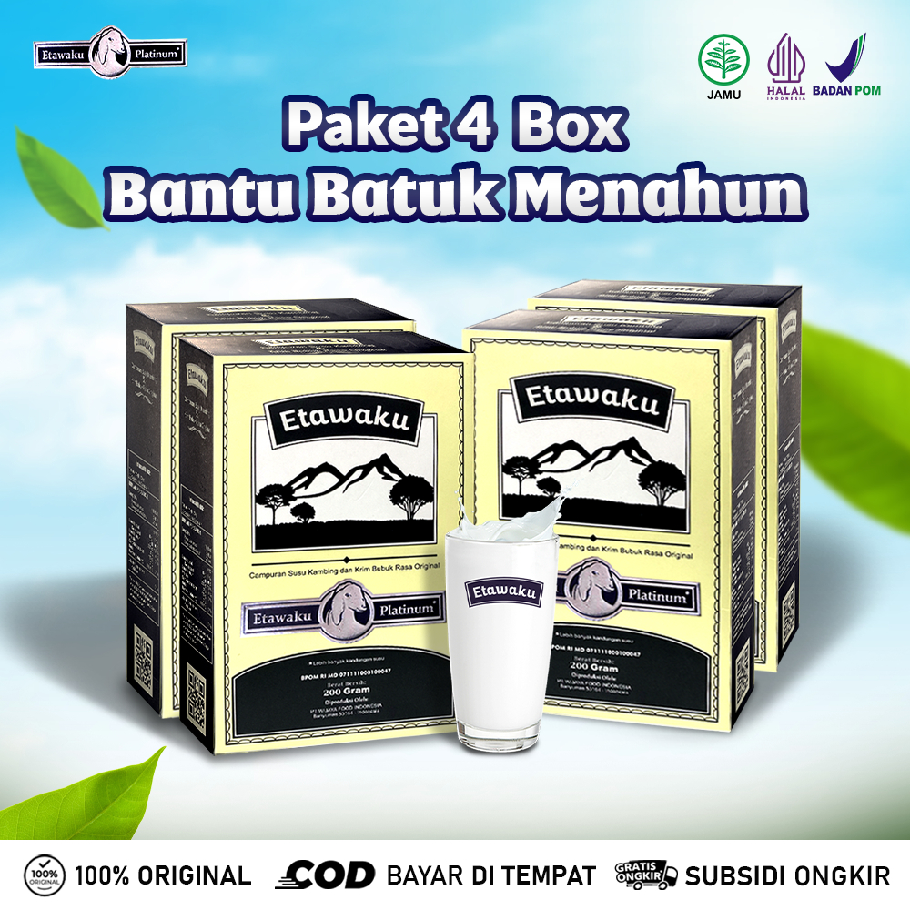 

ETAWAKU PLATINUM SUSU KAMBING KRIMER NABATI BUBUK 200 GRAM