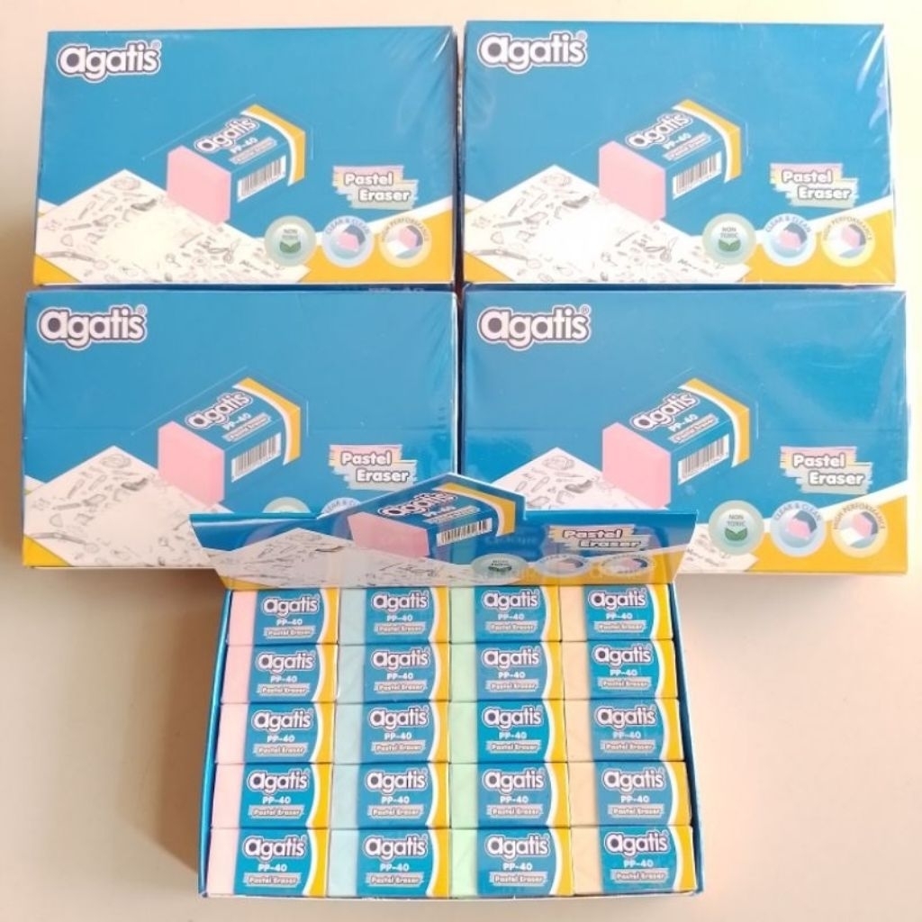 

Penghapusan Hapusan Pensil Agatis Warna Warni Kecil 1 Pak Isi 40 Pcs