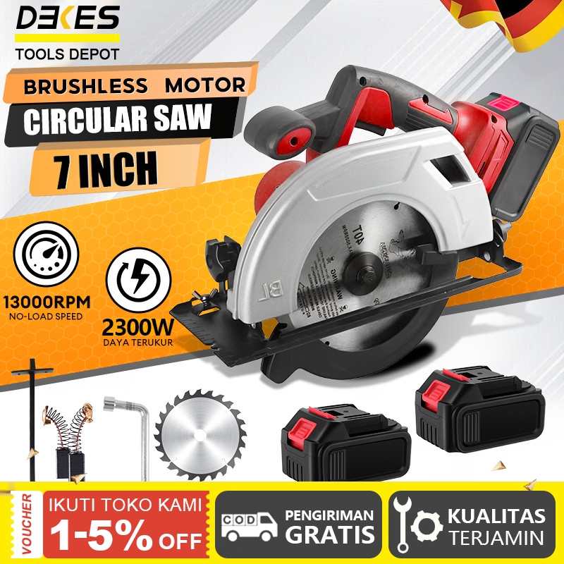 DEKES Reaim Mesin Potong Kayu Gergaji Mesin Circular Saw 7 inch Circular Saw Multifungsi Mesin Poton