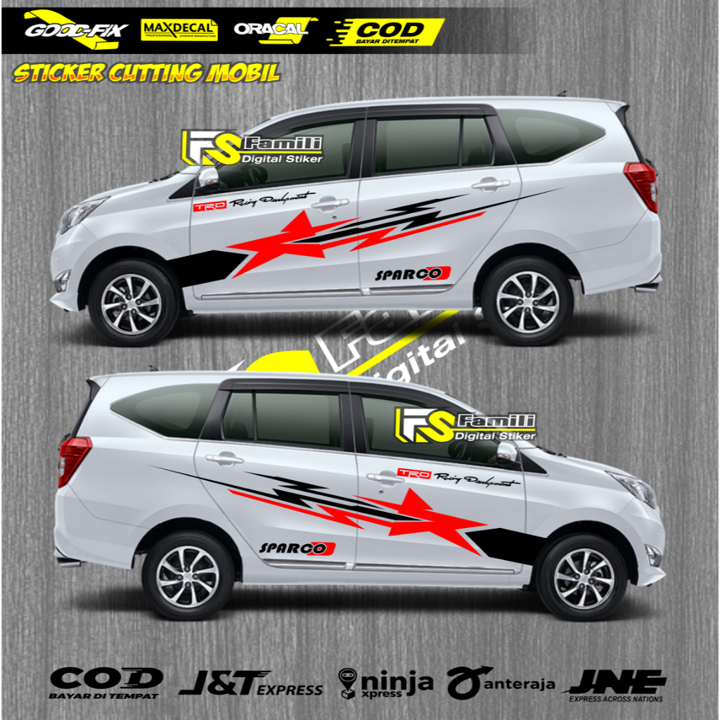Sticker mobil sigra calya racing terbaru sticker list terlaris mobil Sigra calya stiker mobil sigra 