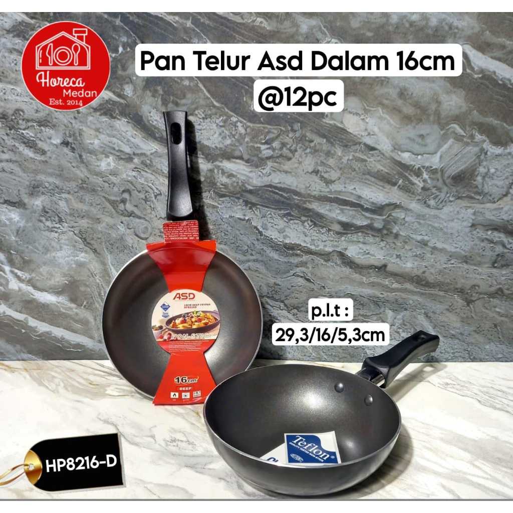 Pan telur / fry pan teflon / panci stir wok pan kecil 16 dan 20 CM