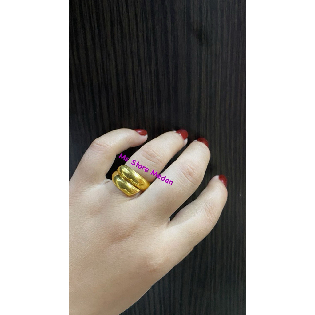 Cincin rantai 20gr lapis GDN replika emas LM awet tahan lama