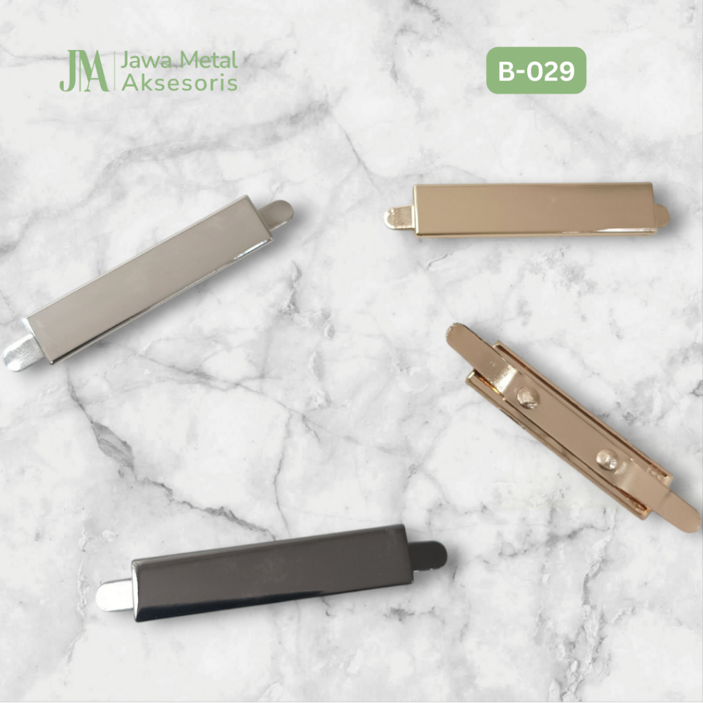 

Jawa Plat Label Polos Custom Nama Alloy Stainless Besi Kerudung Hijab Jilbab Gold Silver B-029