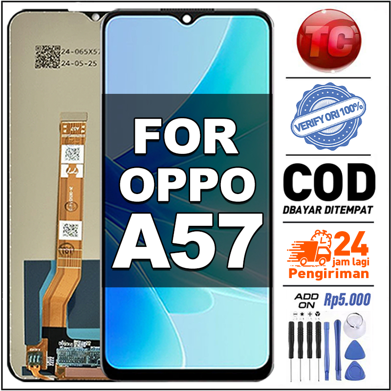 LCD For OPPO A57 Original 100% Fullset Asli Ori Touchscreen Glass Touch Screen Digitizer