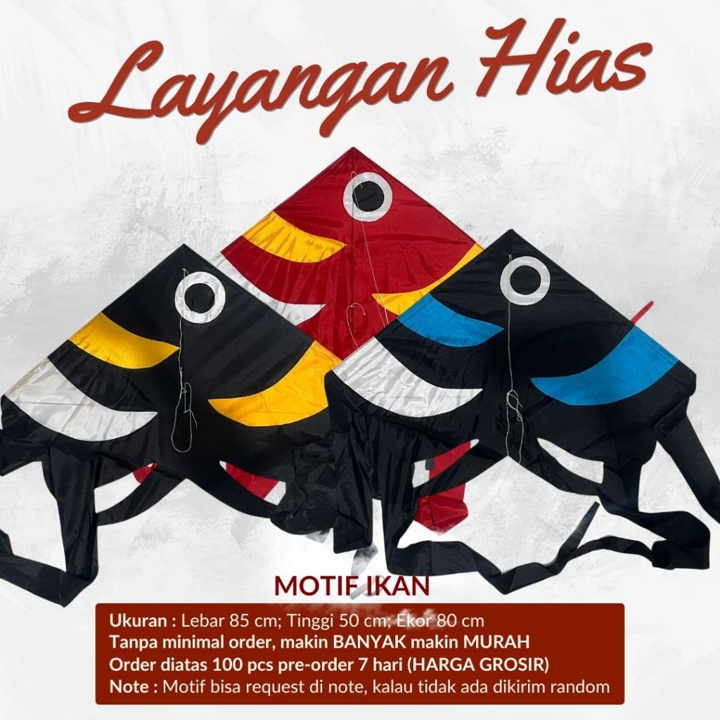 Layangan Ikan Hias/ Layangan Karakter/ Layangan Pantai