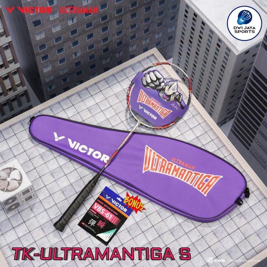 New Raket Badminton Victor Thruster ULTRAMAN TIGA S | Raket Victor Ultraman Tiga S | Victor TK ULTRA