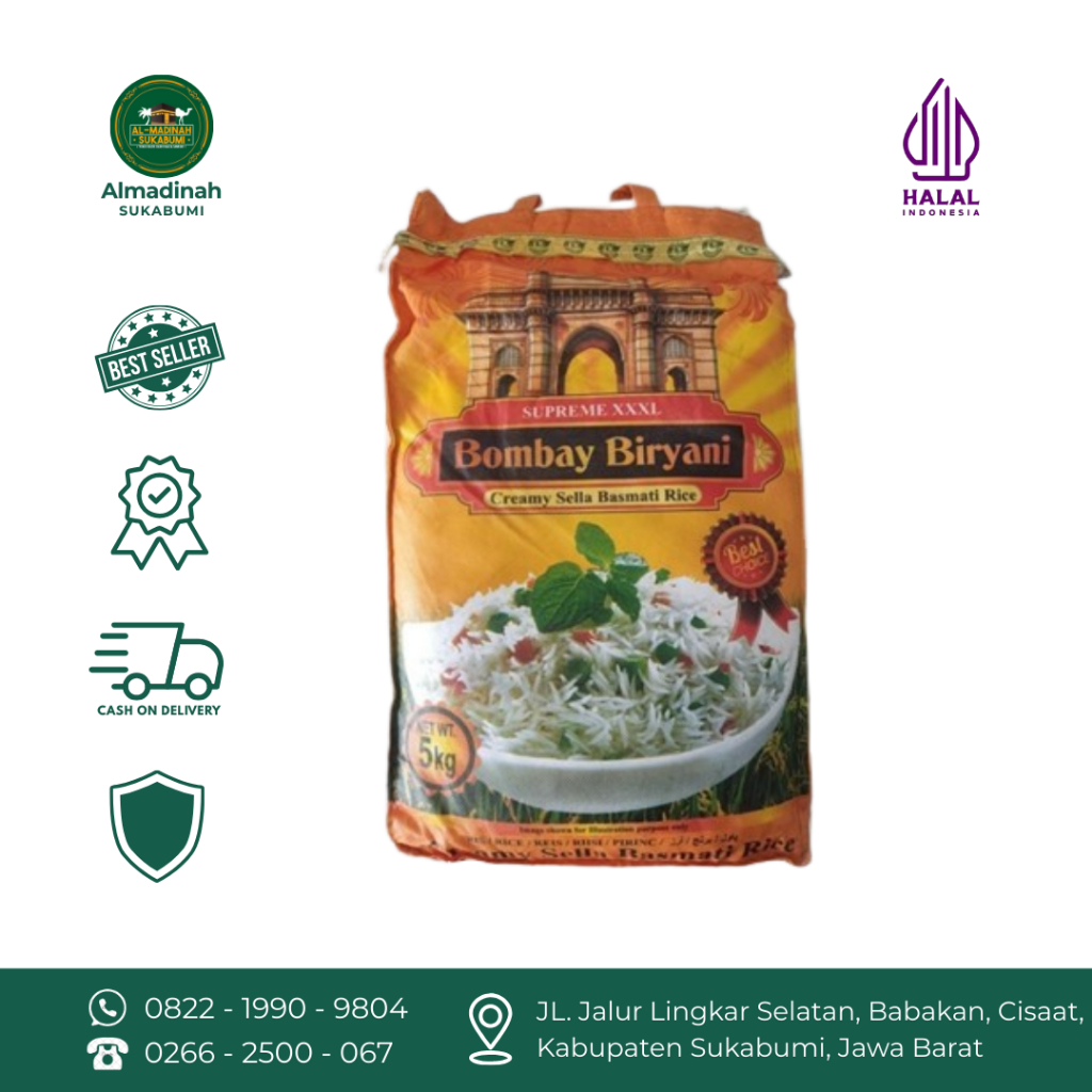 

BERAS BOMBAY BRIYANI 5KG PREMIUM