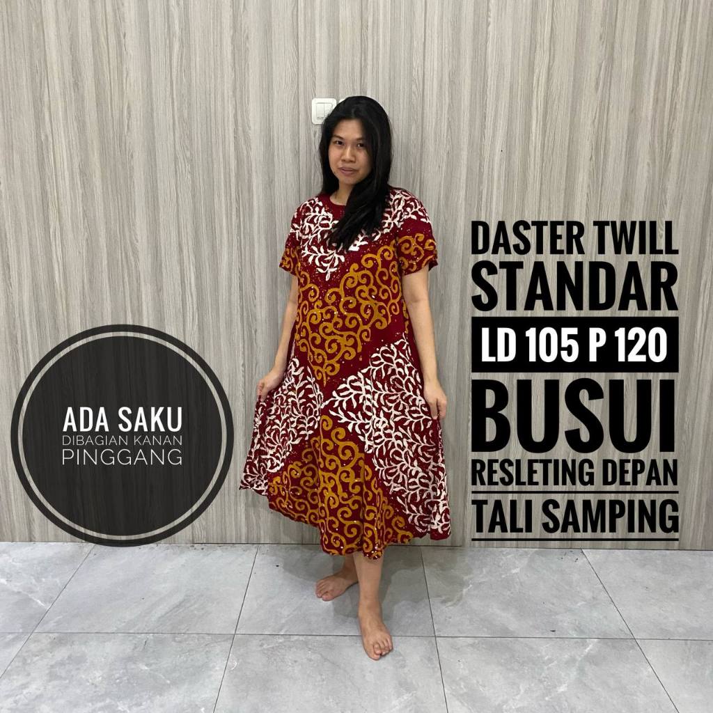 Daster Cewek Wanita Remaja Dewasa Kekinian Modern Terbaru Lengan Pendek Twill Ori Pekalongan Motif B