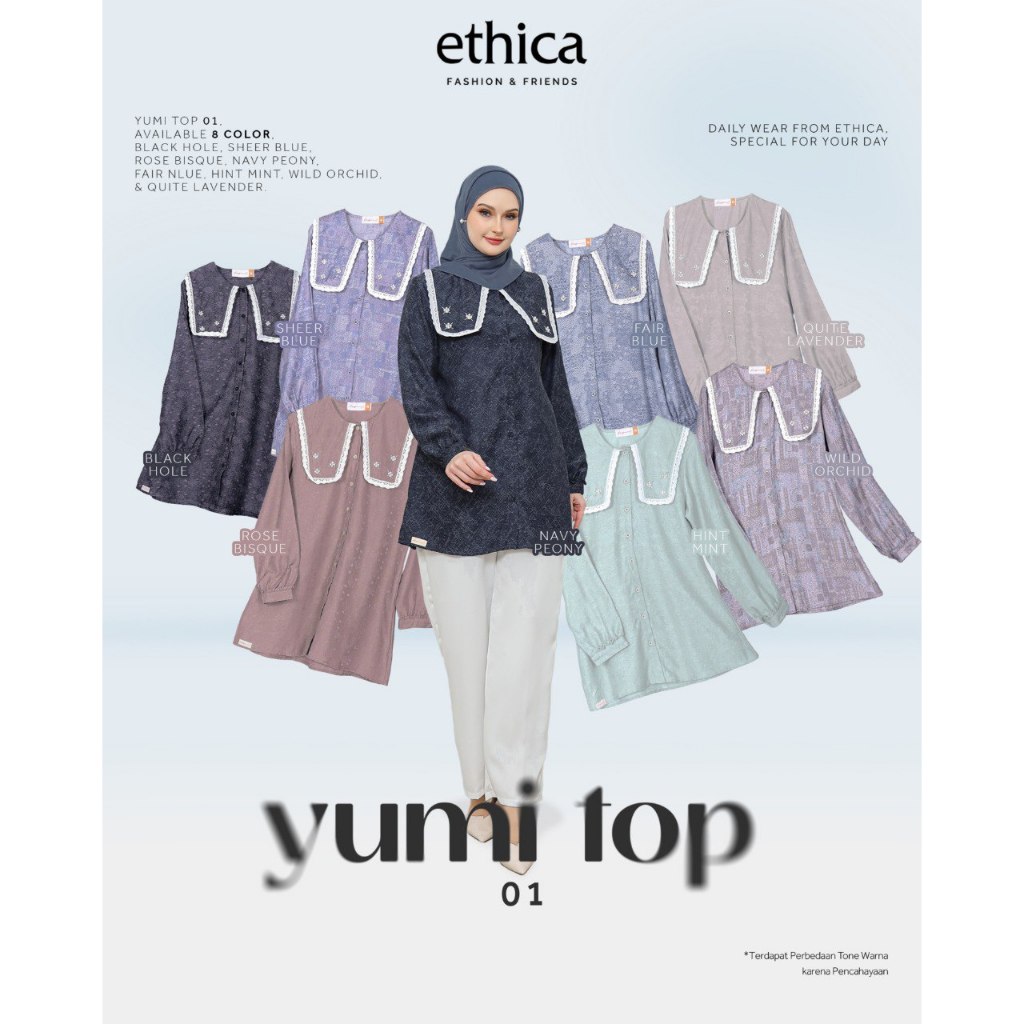 [COD] TERBARU 2025 TUNIK CASUAL ETHICA YUMI TOP 01 | ETHICA FASHION | MATERIAL LODIARZA | ORIGINAL P
