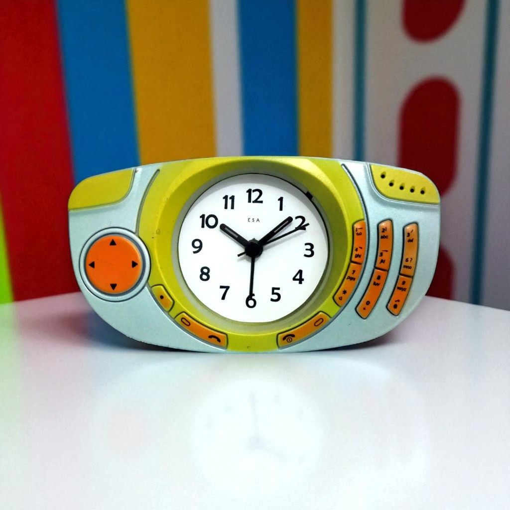 ESA Jam Weker Alarm Clock Anak Bentuk Handphone Jadul Unik Lucu