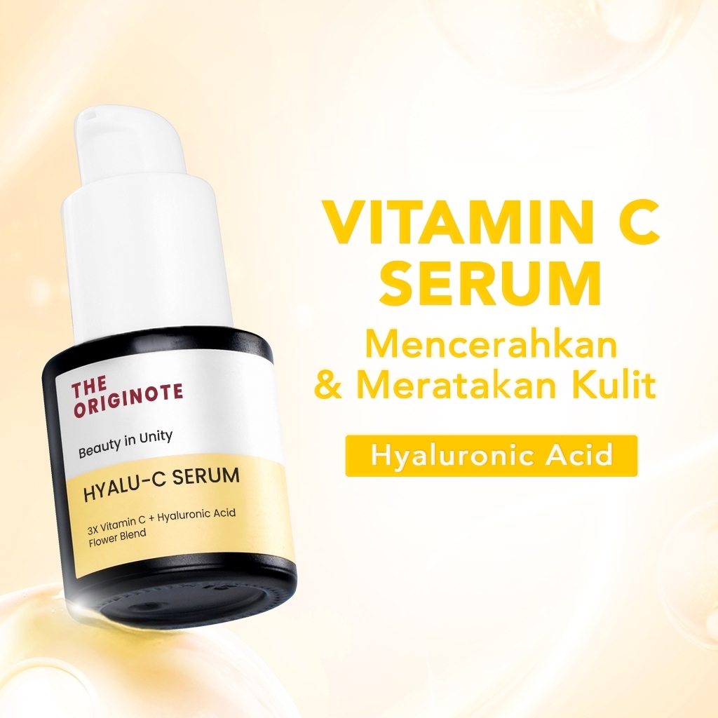 Pesona | The Originote Hyalu-C Serum - Serum Mencerahkan Kulit Wajah Kusam Menjaga Kelembapan Wajah 