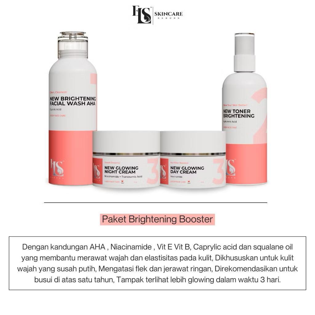 DLC - LS SKINCARE PAKET SKINCARE BPOM NEW BRIGHTENING BOOSTER PERAWATAN KECANTIKAN BPOM (ELSTM)