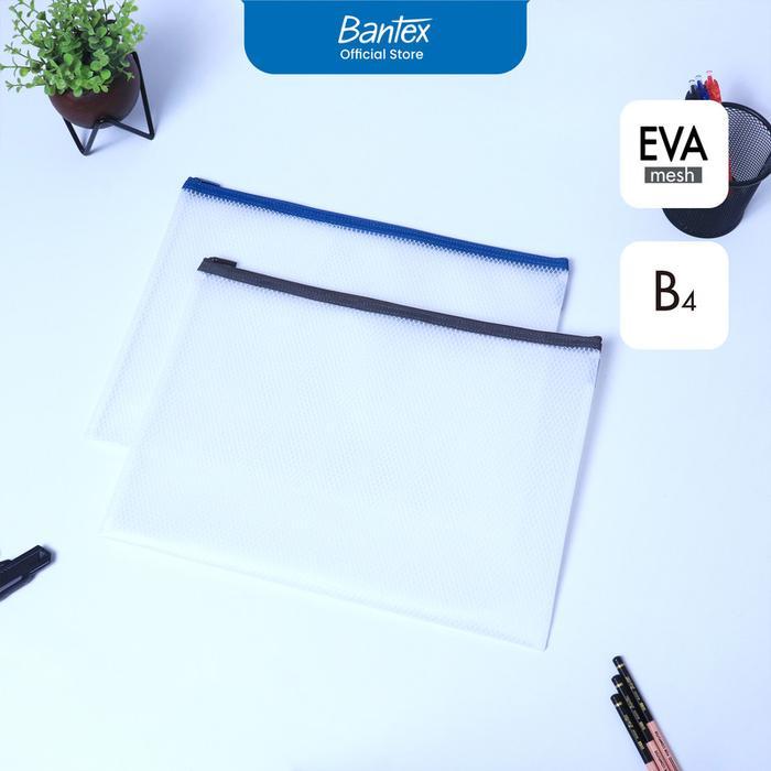 

Bantex Zipper Bag Jaring B4 Transparan / Document Bag Resleting Bahan EVA Mesh BF2104