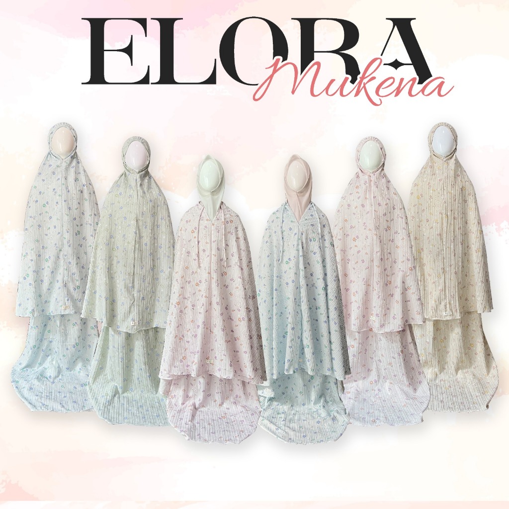 Dikaosan Mukena Anak Perempuan 2in1 Resleting Mukenah Tanggun Remaja Warna Pastel Motif