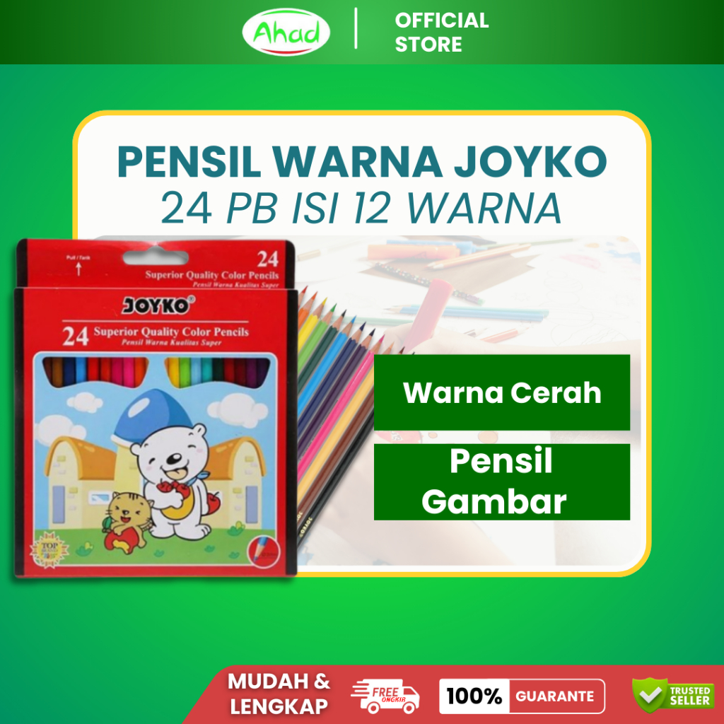 

PENSIL WARNA | PENSIL WARNA JOYKO ISI 24 WARNA | PENSIL WARNA SEKOLAH | PENSIL WARNA GAMBAR
